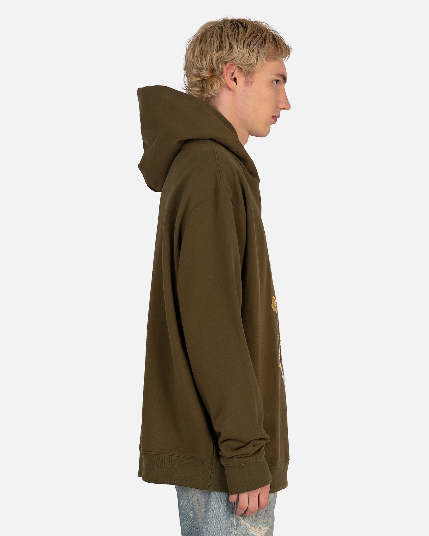 Mushroom Embroidered Hoodie In Green Maison margiela – Гарантія оригінальності – вид ззаду