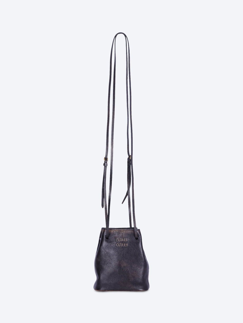 Nappa Old Leather Shoulder Bag Miu miu – Гарантія оригінальності – боковий вид