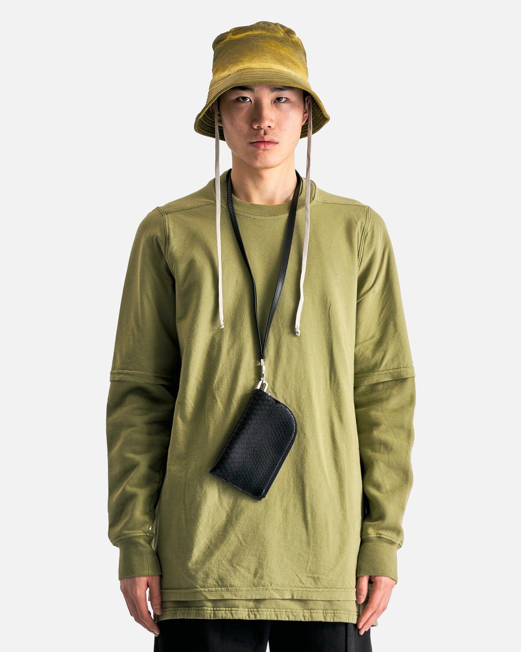Оригінальна Neck Wallet In Black Rick owens – вид ззаду