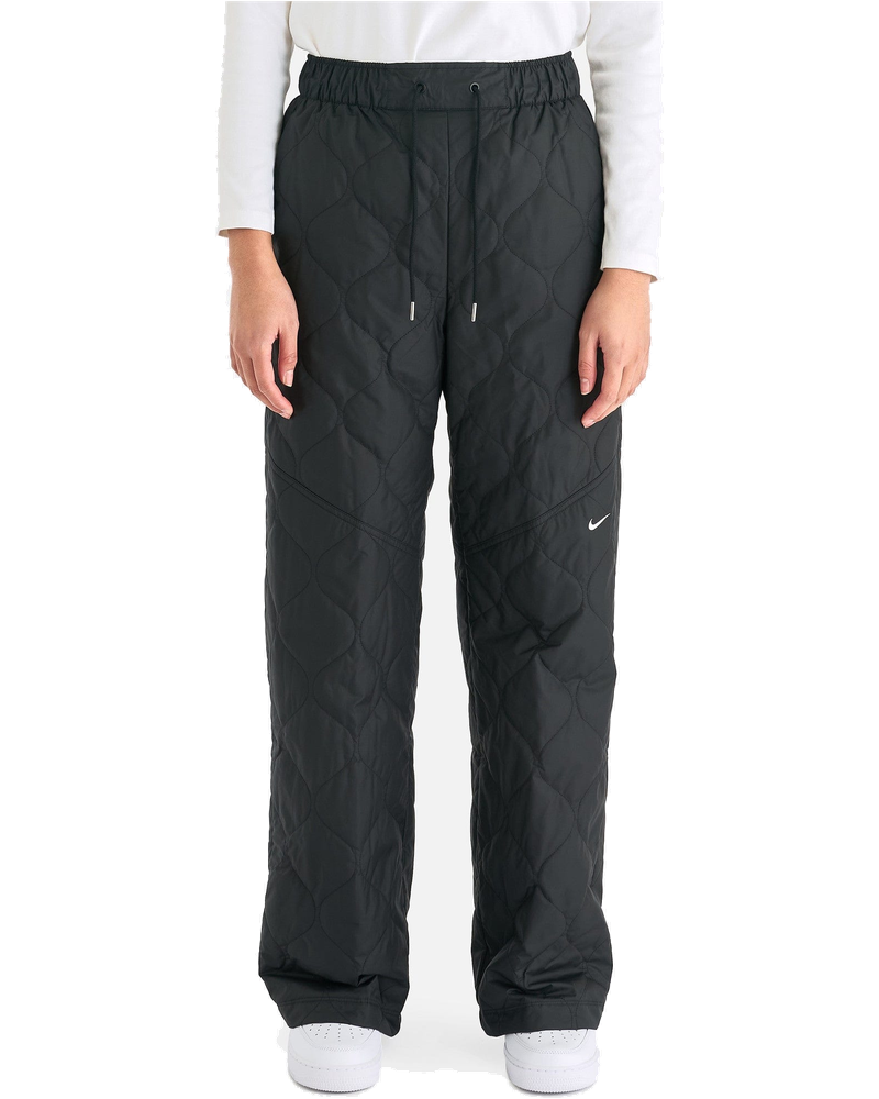 High Waisted Open-Hem Quilted Trousers In Black Nike оригінал – Купити в Україні