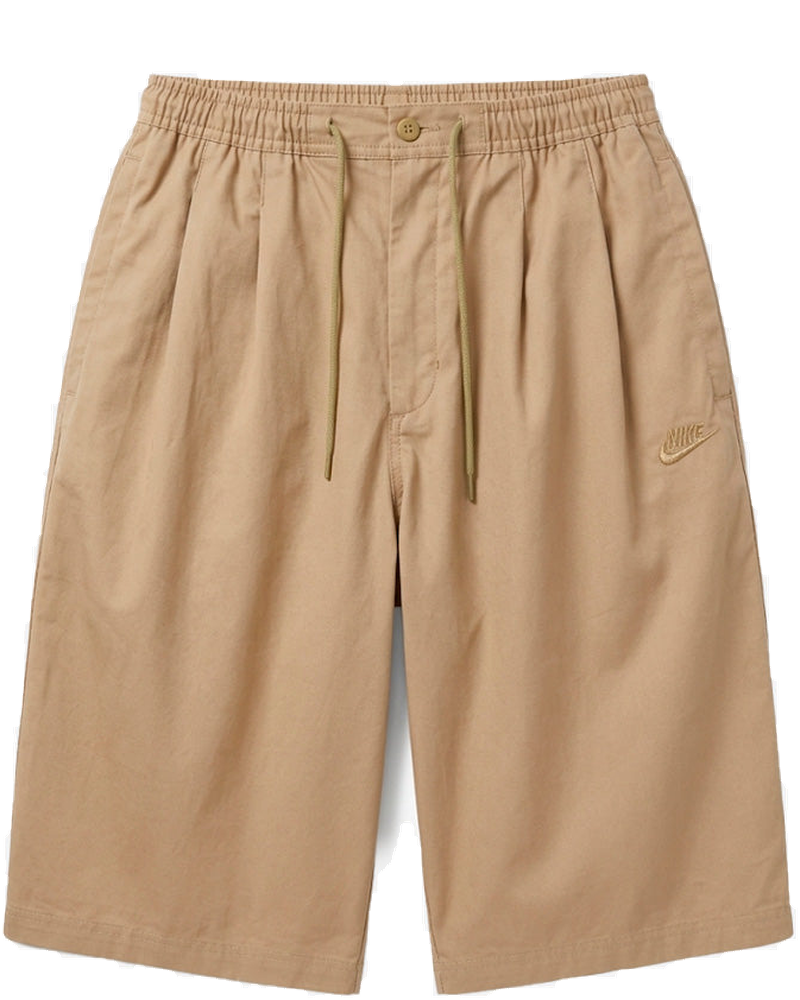 Beige Pleated Oversized Shorts With Swoosh Nike – Гарантія оригінальності