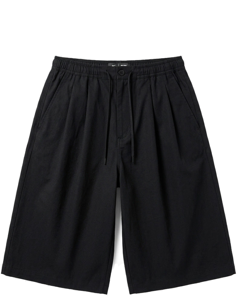 Black Pleated Oversized Shorts With Swoosh Nike оригінал – Купити в Україні