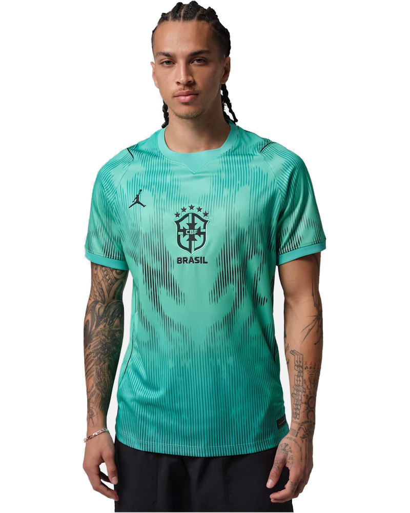 Оригінальна Brazil 2026 Stadium Goalkeeper Dri Fit Soccer Replica Mens Short Sleeve Shirt Nike