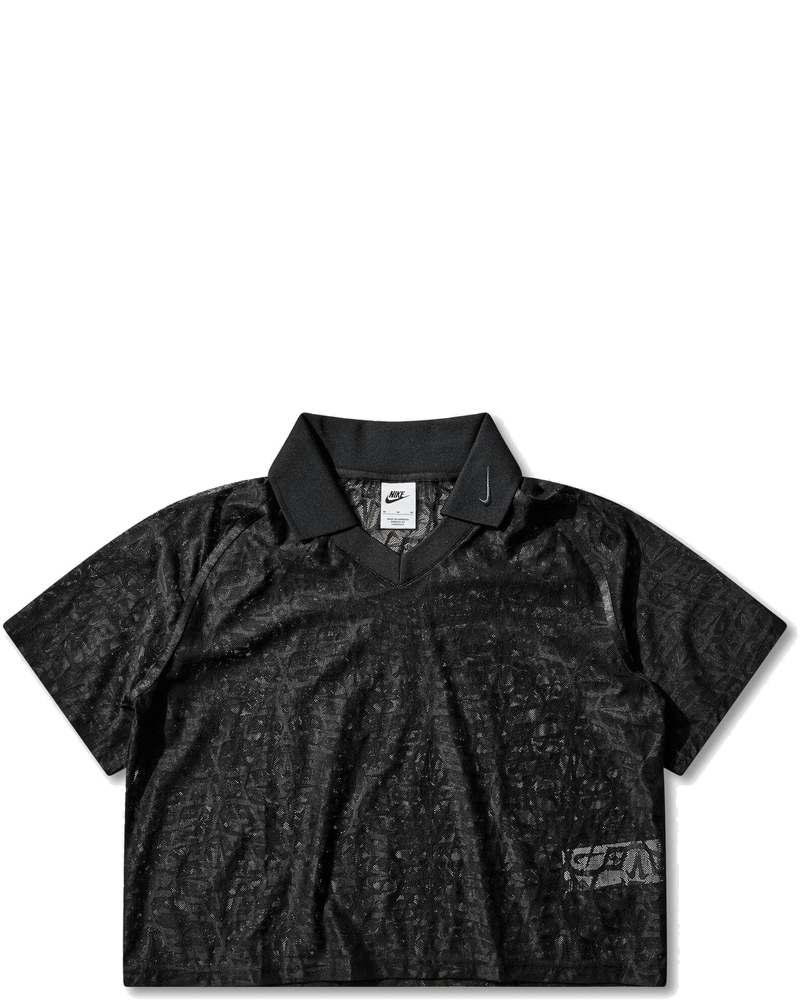 Оригінальна Womens Loose Lace Polo Jersey Top Black Nike