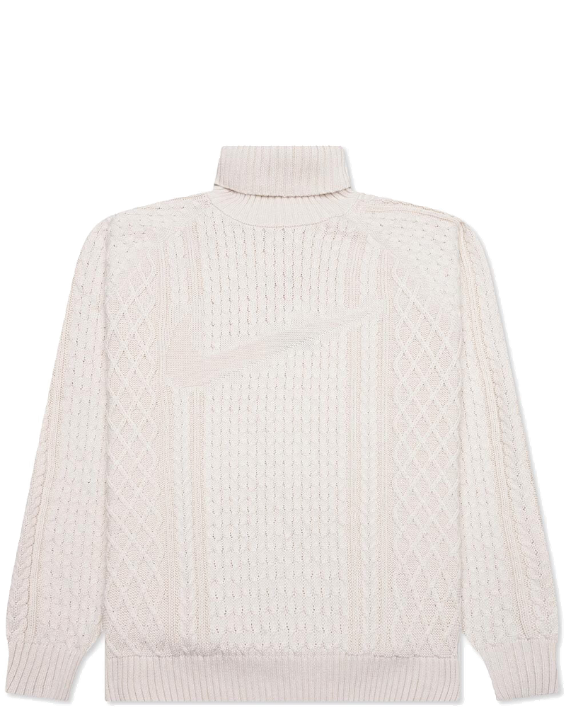 Life Cable Knit Turtleneck Sweater Light Bone Nike – Гарантія оригінальності