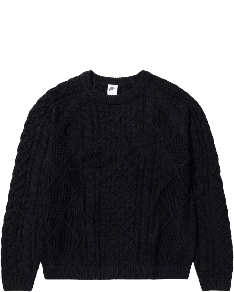 Sportswear Cable Knit Sweater In Black Nike оригінал – Купити в Україні
