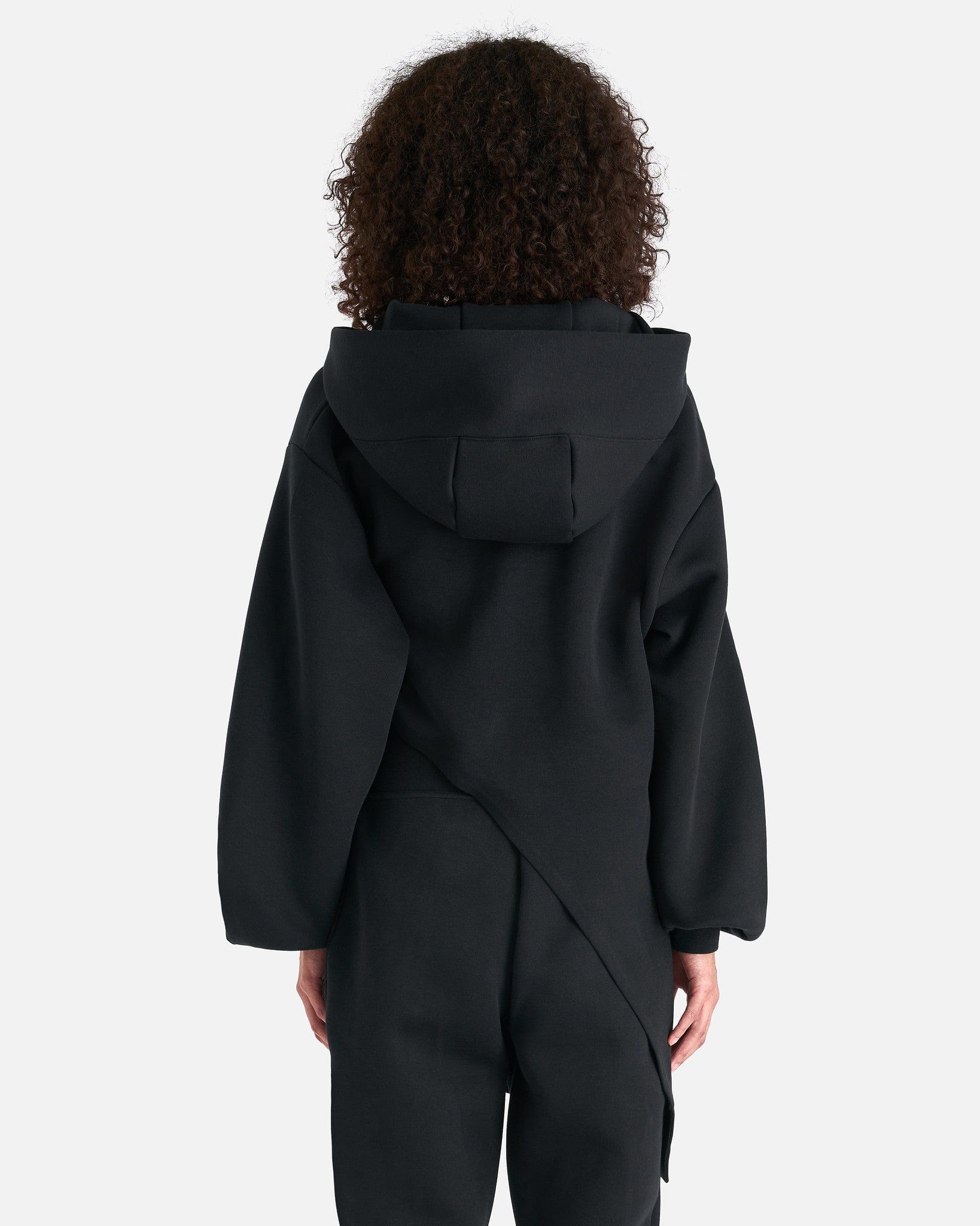 Fleece Asymmetrical Hoodie In Black Nike – Гарантія оригінальності – детальний вид