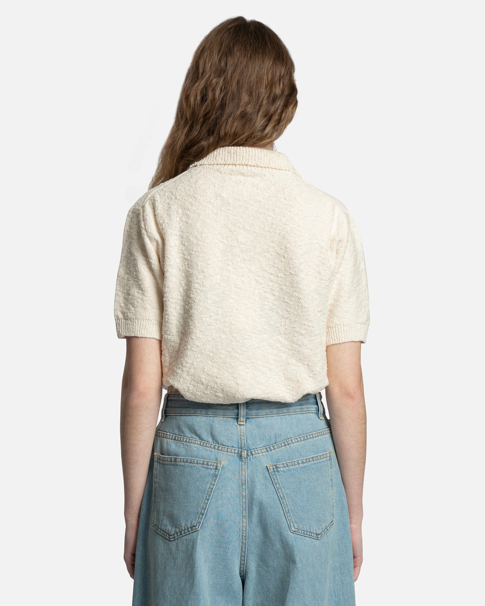Оригінальна Nostalgic Boucle Polo In Cream Maison margiela – детальний вид