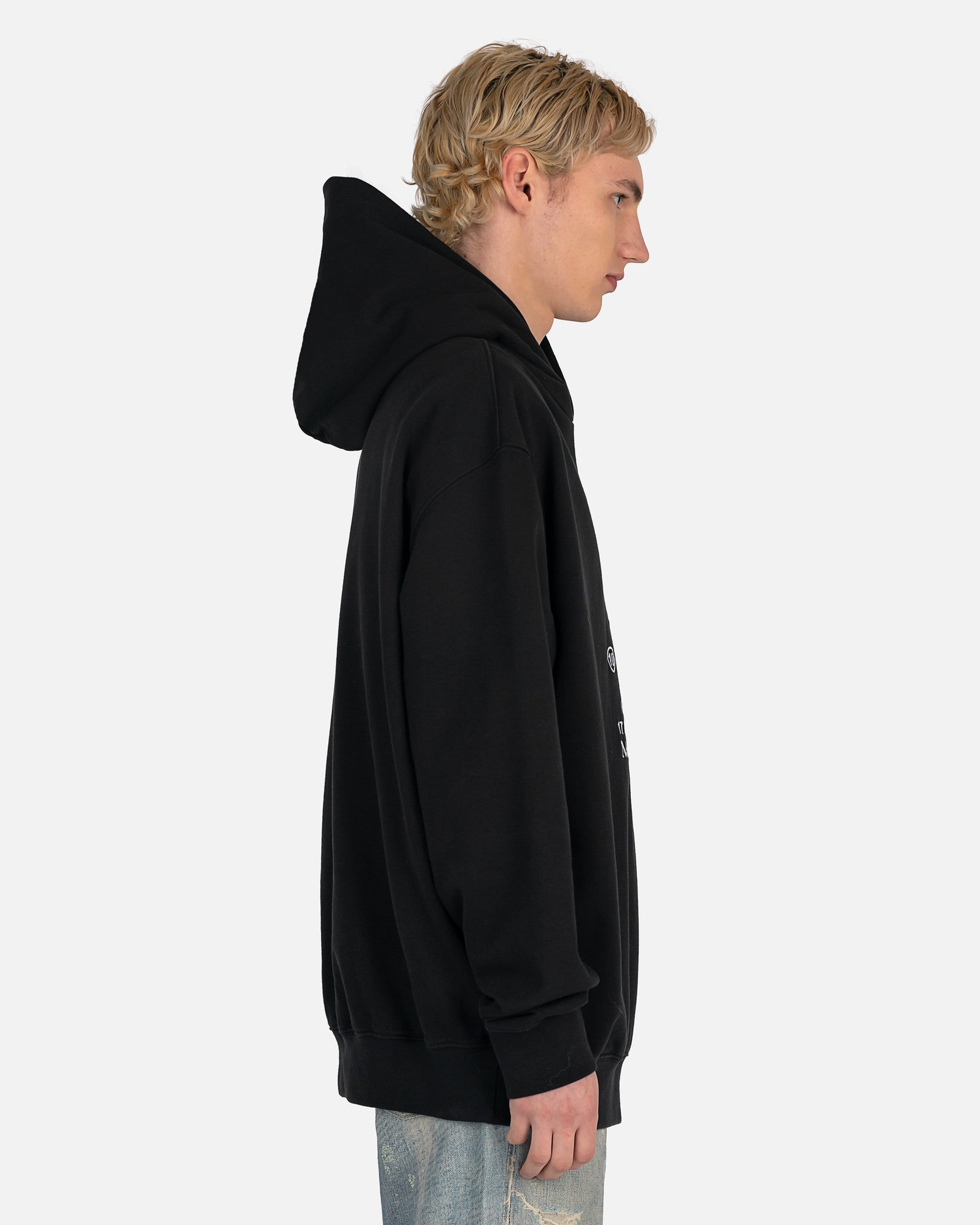 Numbers Logo Hooded Sweatshirt In Black Maison margiela – Гарантія оригінальності – детальний вид