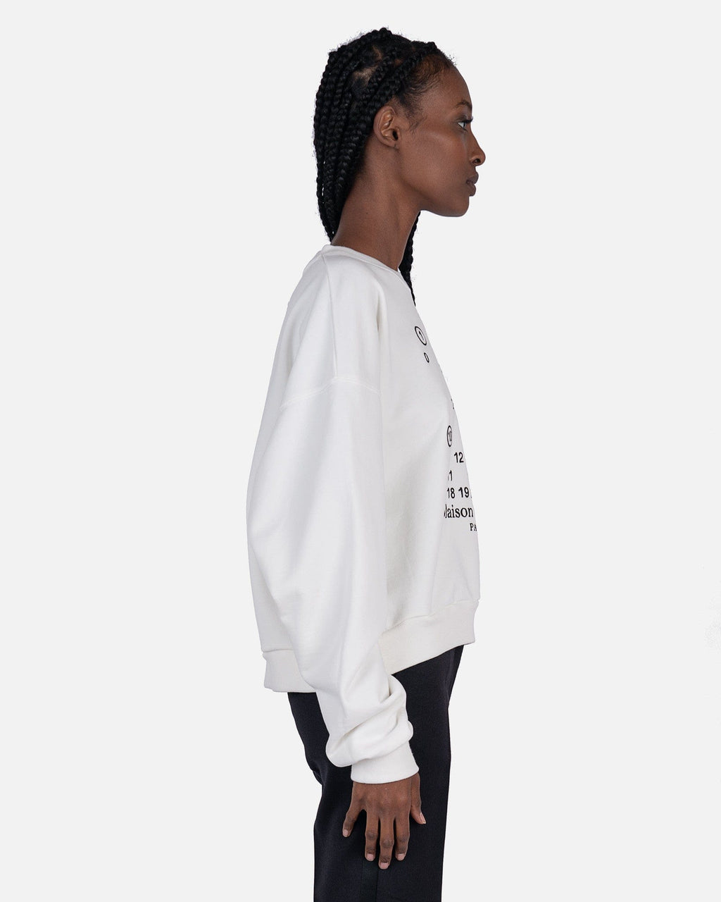 Numbers Logo Sweatshirt In White Maison margiela – Гарантія оригінальності – детальний вид