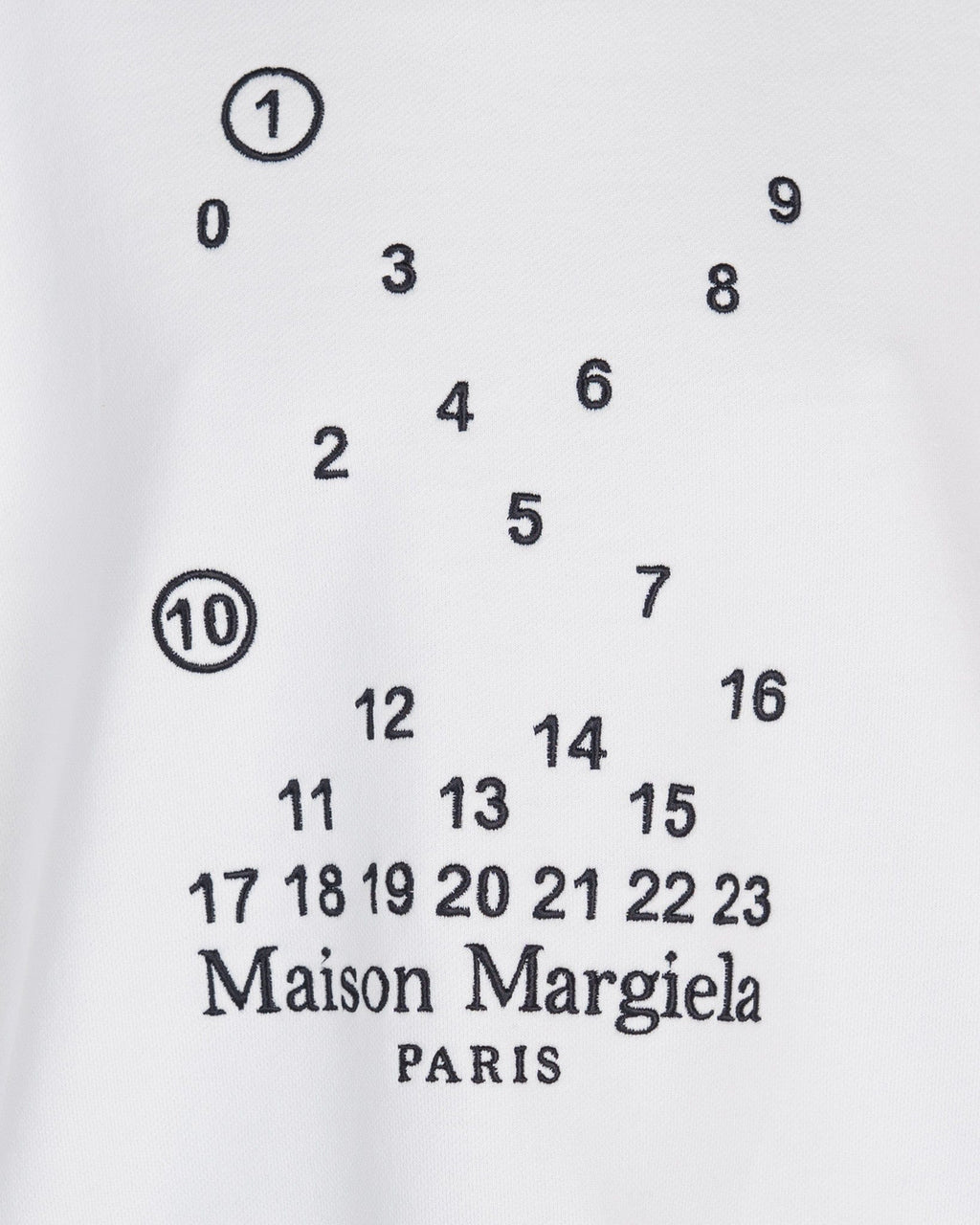 Numbers Logo Sweatshirt In White Maison margiela – Гарантія оригінальності – збільшений вид