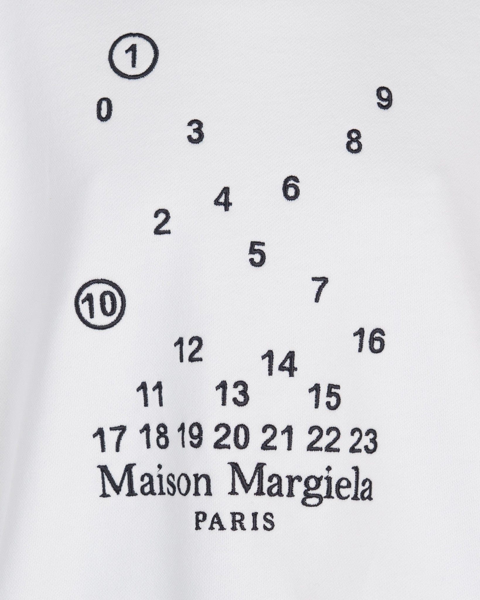Numbers Logo Sweatshirt In White Maison margiela – Гарантія оригінальності – збільшений вид