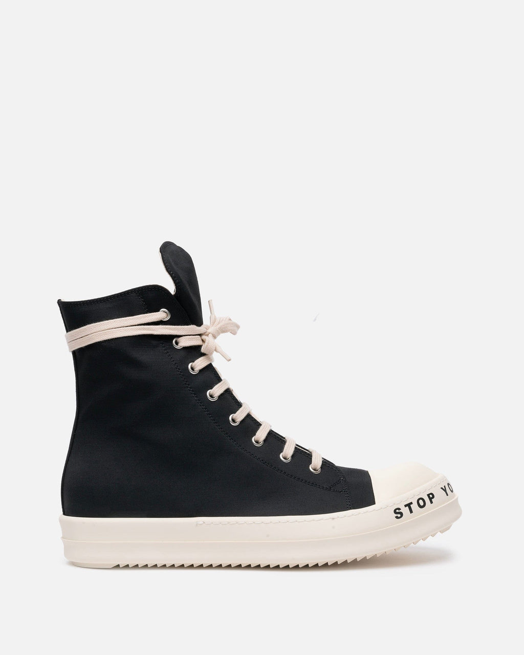 Оригінальна Nylon Ramones In Black Rick owens – боковий вид