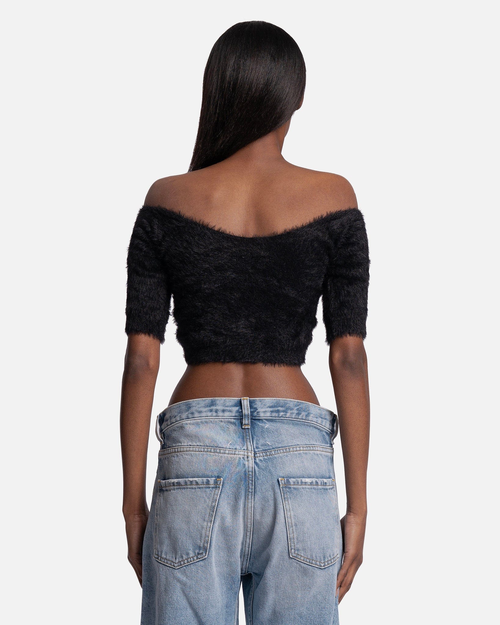 Off-Shoulder Brushed Top In Black Maison margiela оригінал – Купити в Україні – детальний вид