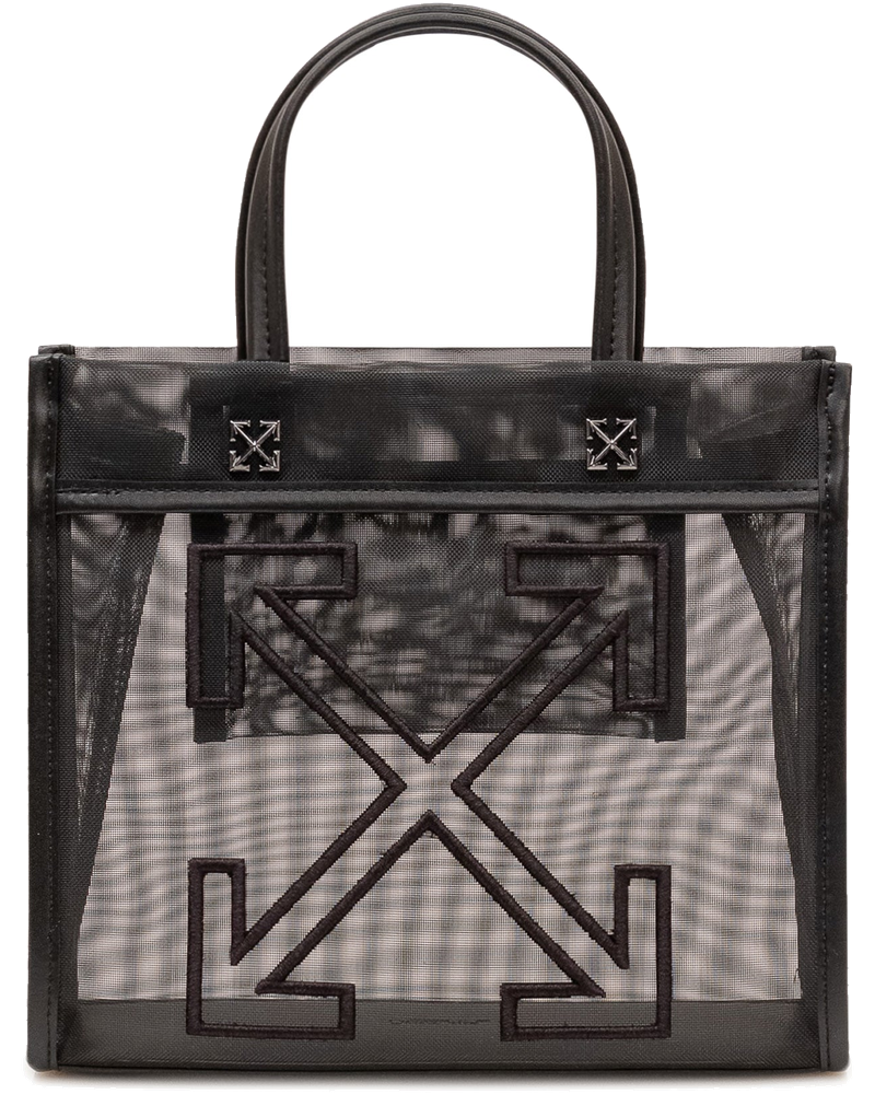 Small Market Tote Bag In Mesh With Double Handles And Logo Off-white оригінал – Купити в Україні