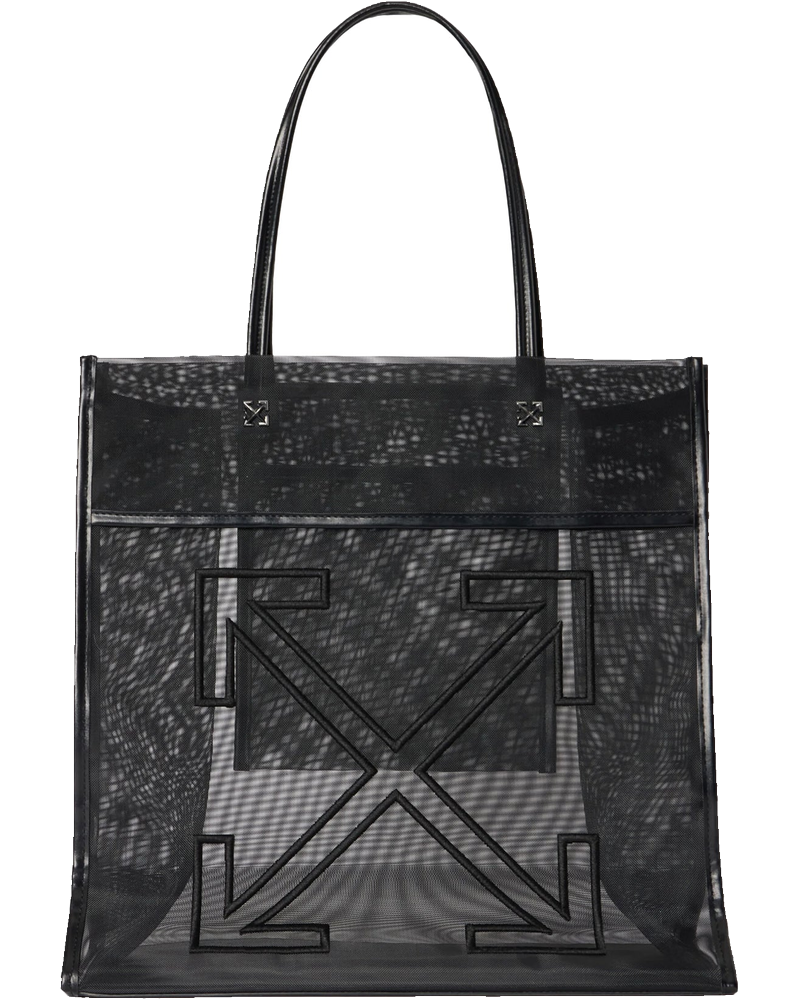 Market Tote Bag In Mesh With Double Handles And Logo Off-white – Гарантія оригінальності