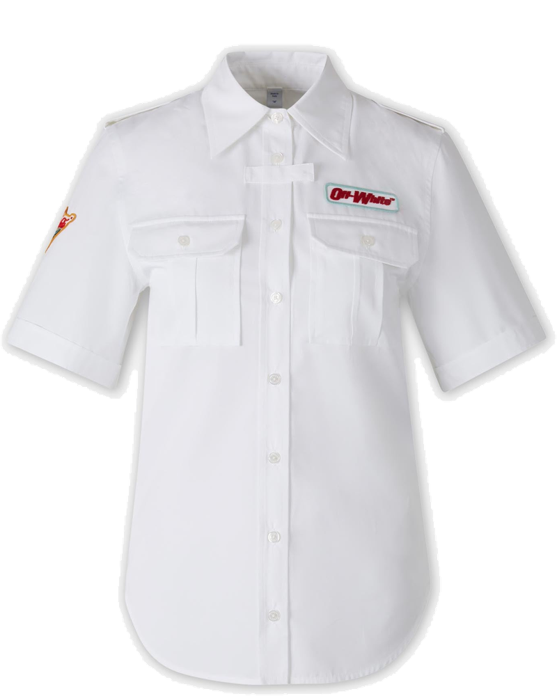 Casual Plain Shirt Off-white оригінал – Купити в Україні