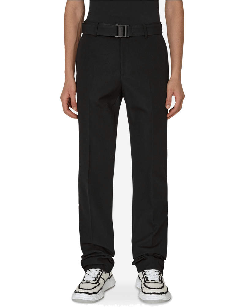Оригінальна Buckle Dry Wool Slim Pants Black Off-white