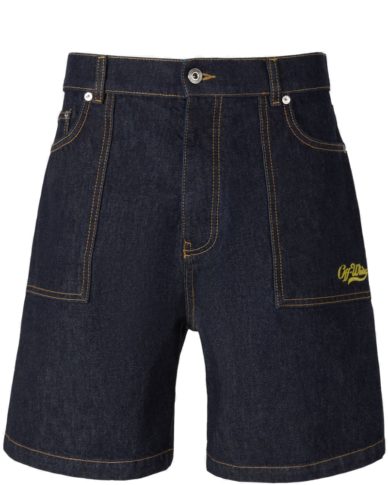 Embroidered Logo Bermuda Shorts Off-white оригінал – Купити в Україні