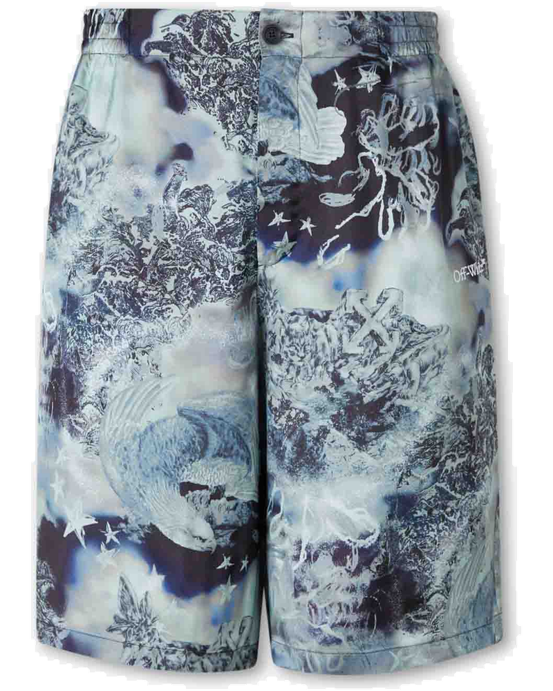 Оригінальна Printed Casual Bermuda Shorts Off-white