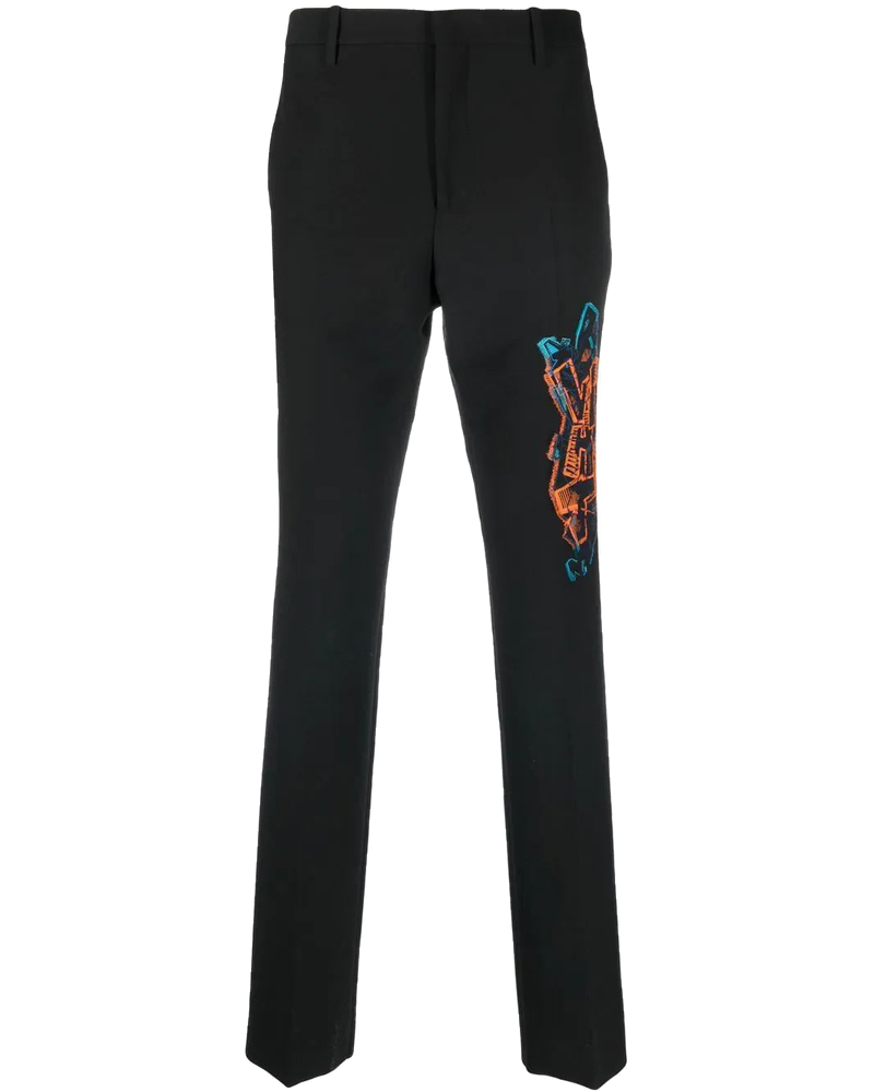 Graf Coupe Slim-Cut Trousers Off-white – Гарантія оригінальності