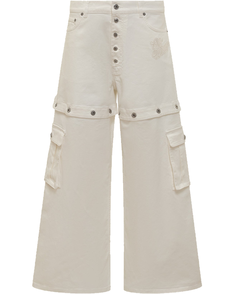 Super Baggy Jeans With 90s Logo. Off-white – Гарантія оригінальності