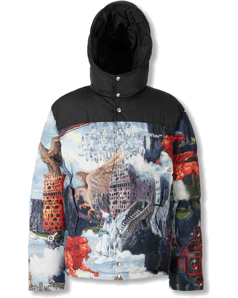Short Printed Puffer Off-white оригінал – Купити в Україні