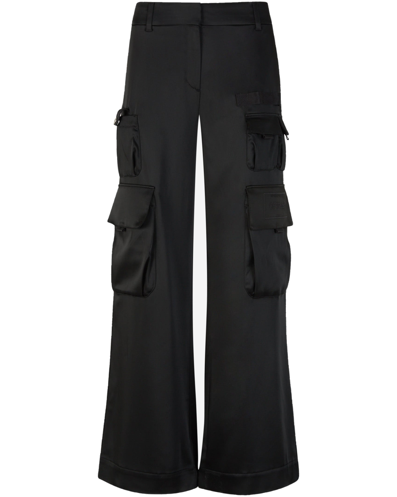 Satin Cargo Pants Off-white оригінал – Купити в Україні