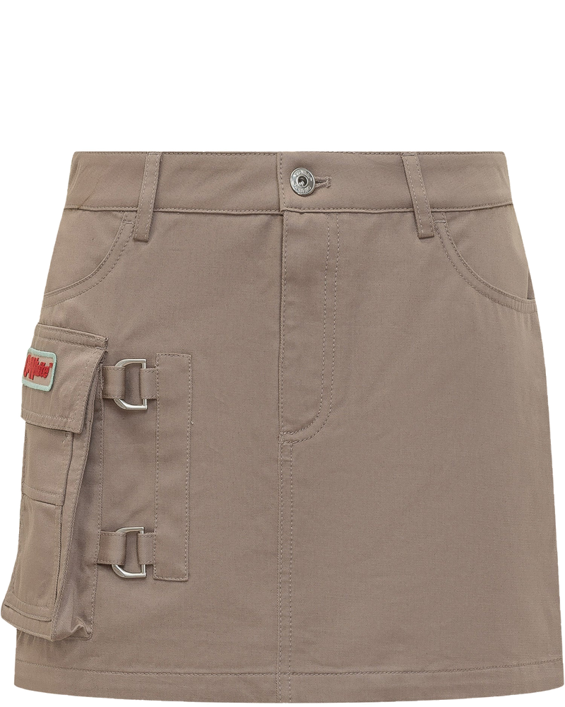 Mini Skirt With Pockets And Buckles Off-white оригінал – Купити в Україні