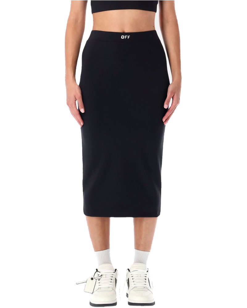 Sleek Stretch MIDI Skirt Off-white оригінал – Купити в Україні
