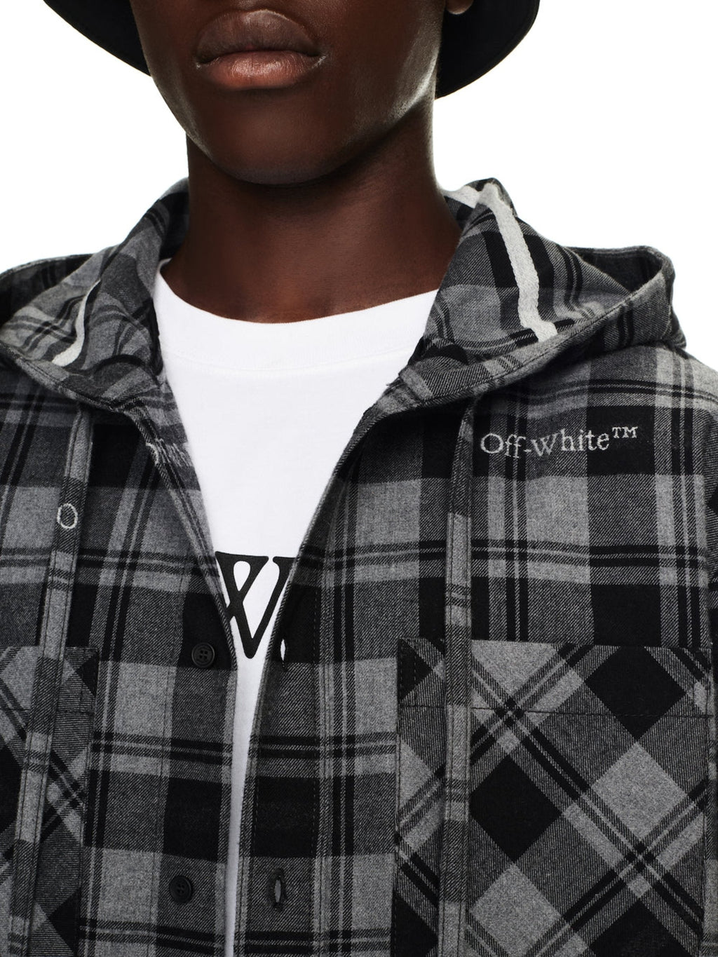Checkered Overshirt Off-white оригінал – Купити в Україні – вид ззаду