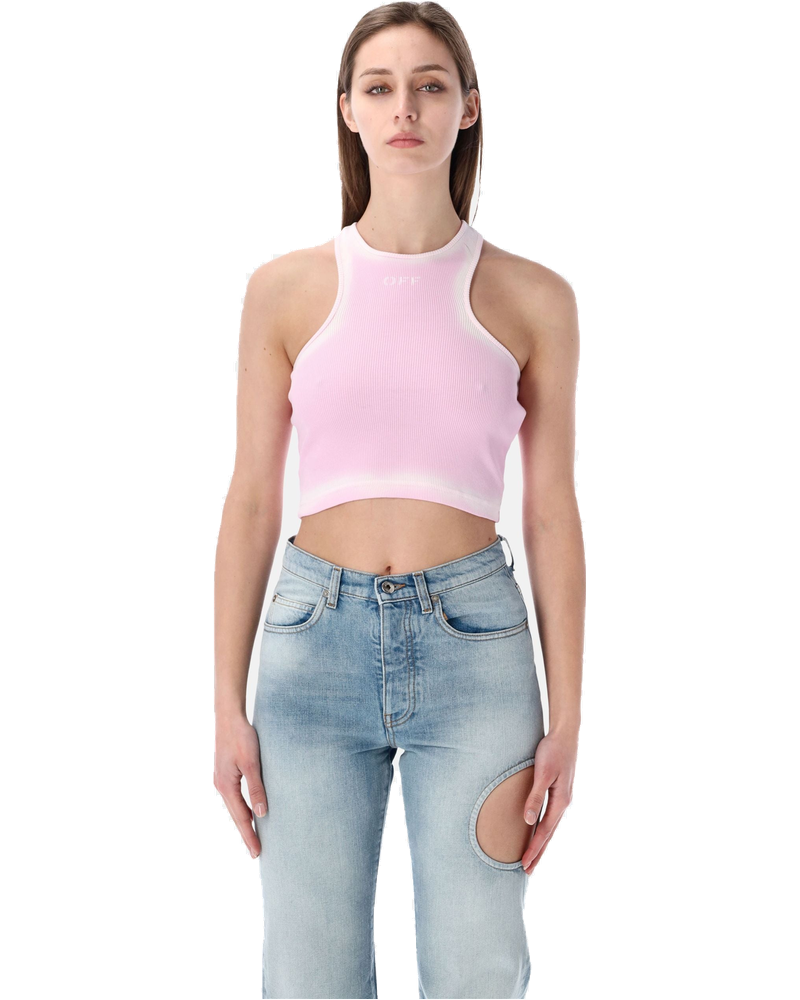 Spray Off Stamp Rib Crop Top Off-white – Гарантія оригінальності