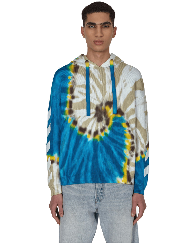 Diag Tie Dye Knit Hoodie Blue Off-white – Гарантія оригінальності