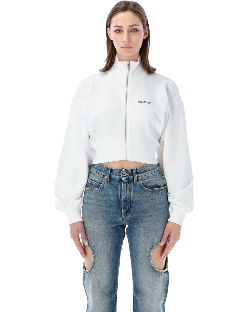 Оригінальна Flower Cropped Zip Fleece Off-white