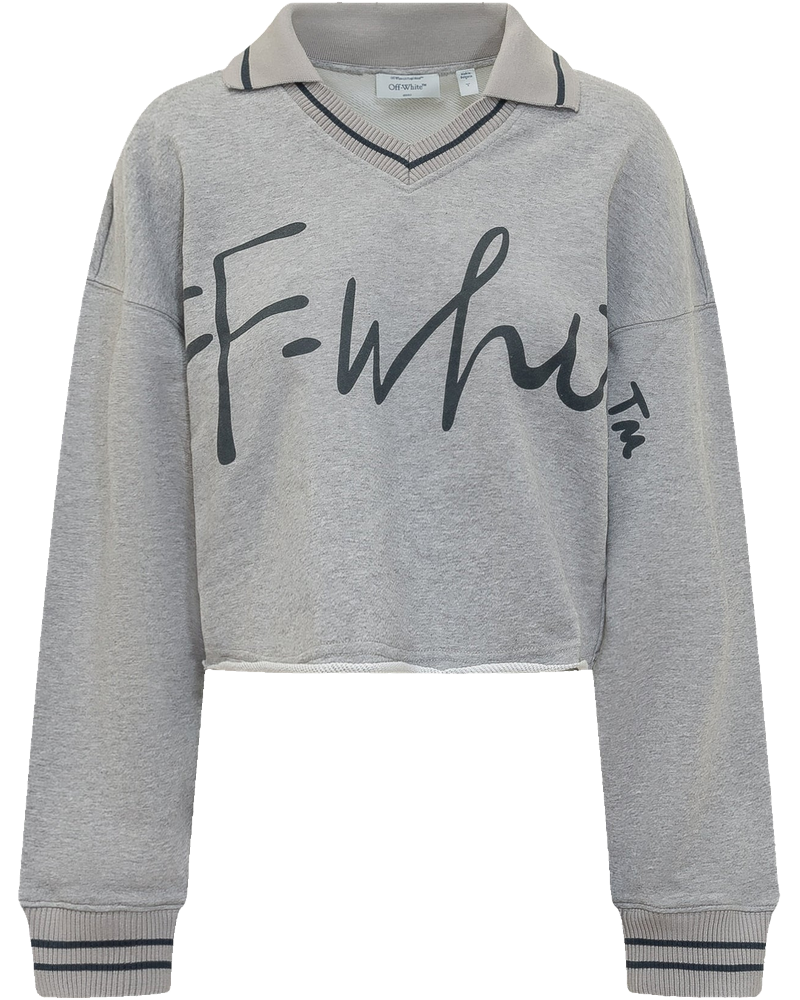 Cropped Sweatshirt With Script Logo Off-white – Гарантія оригінальності
