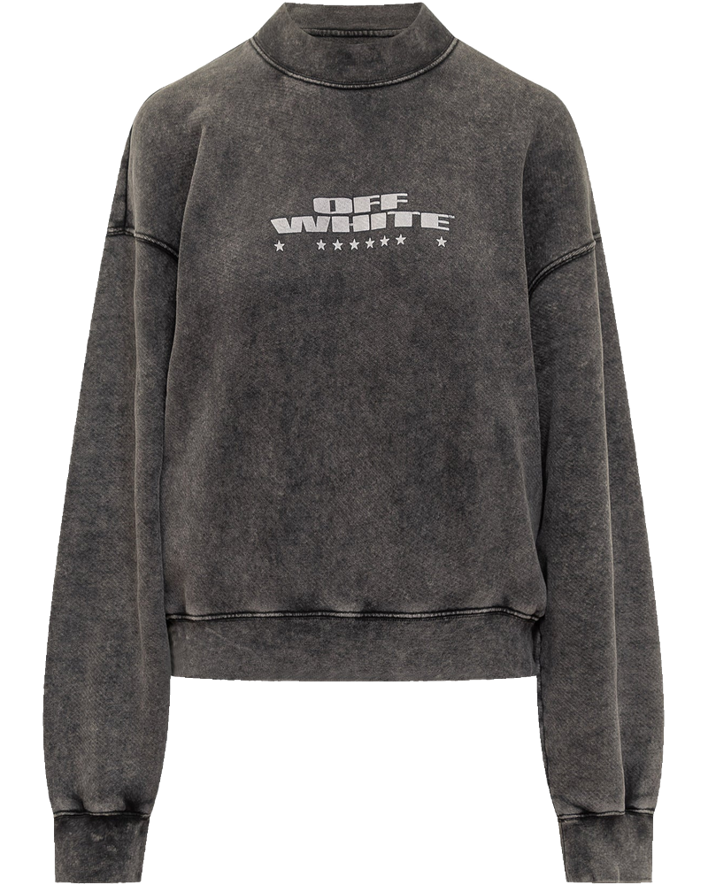 Black Washed Sweatshirt With Logo Off-white оригінал – Купити в Україні