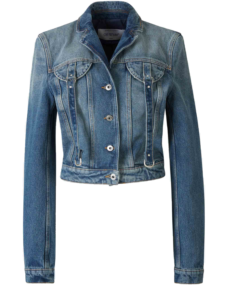 Cropped Denim Jacket Off-white оригінал – Купити в Україні bg_removed_catalog