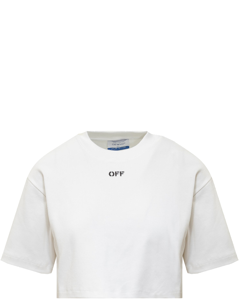 Off Cropped T-Shirt Off-white – Гарантія оригінальності