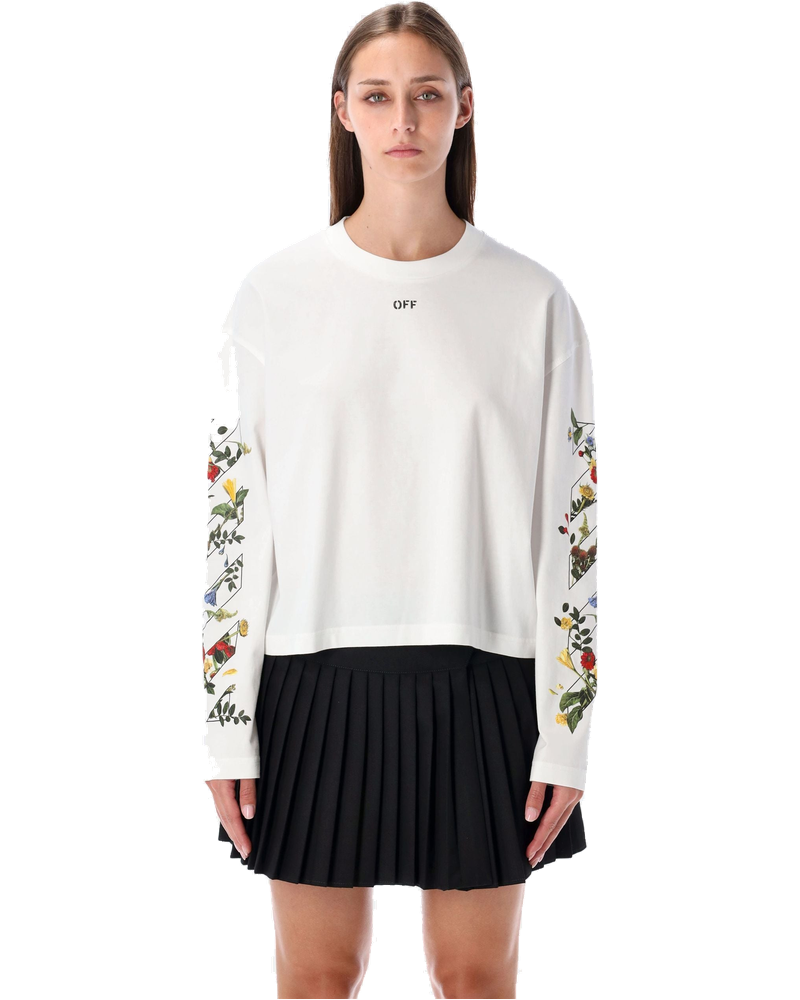 Embroidered Floral Arrow Long Sleeve T Shirt Off-white – Гарантія оригінальності