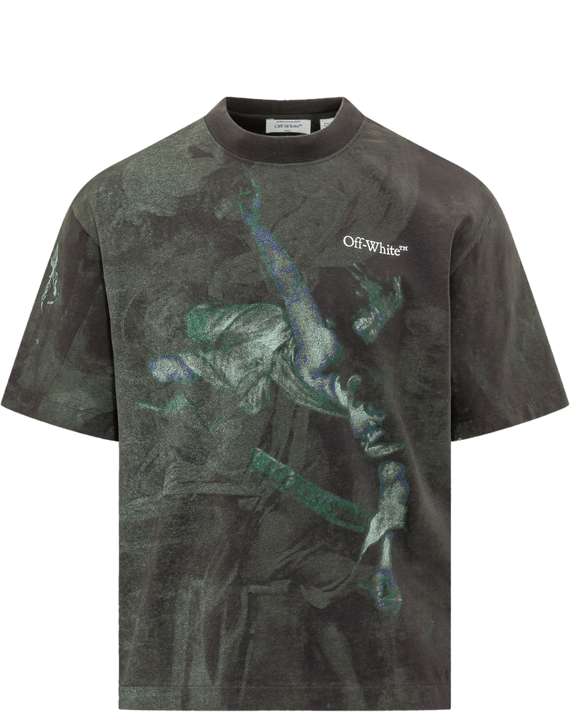 T-Shirt With Caravaggio Print And Front Logo Off-white – Гарантія оригінальності