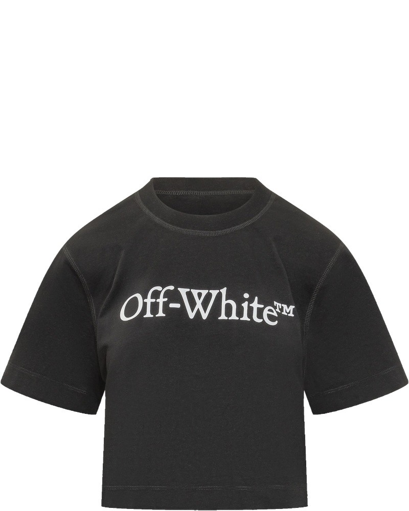 Big Logo Bookish Cropped T-Shirt Off-white оригінал – Купити в Україні
