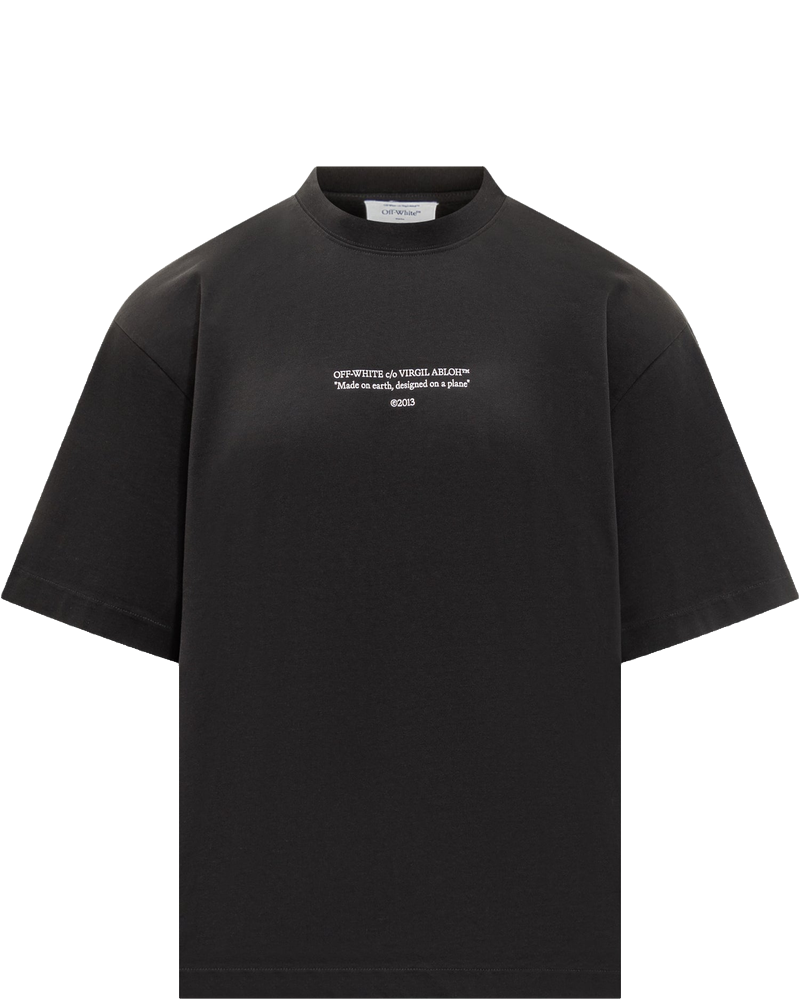 Black T Shirt With White Text Off-white оригінал – Купити в Україні