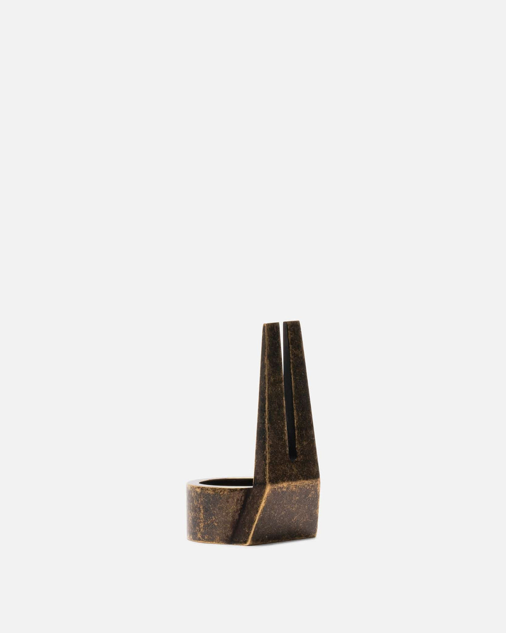 Open Trunk Ring In Dark Bronze Rick owens оригінал – Купити в Україні – вид ззаду