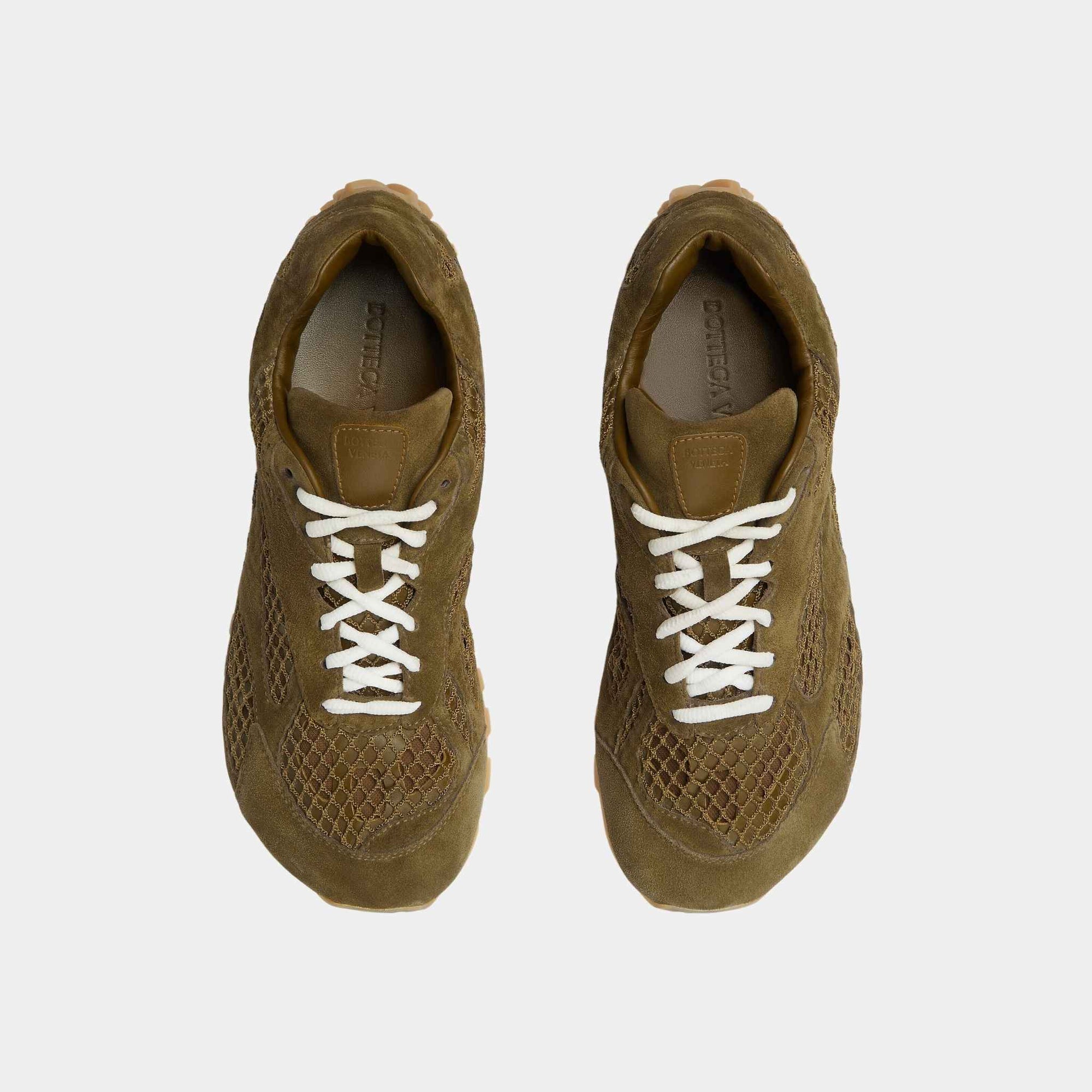 Оригінальна Orbit Runner Sneaker Suede And Technical Mesh Men Bottega veneta – вид ззаду