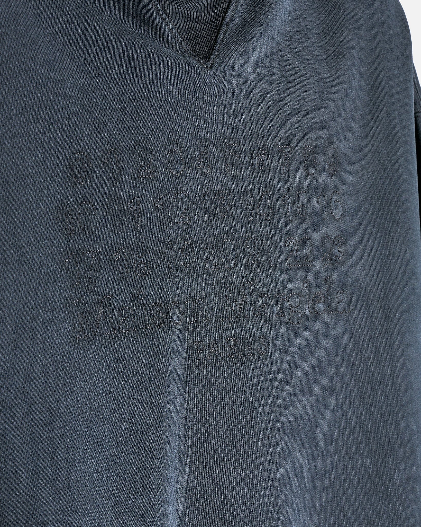 Оригінальна Organic Cotton Fleece Logo Sweatshirt In Washed Black Maison margiela – збільшений вид