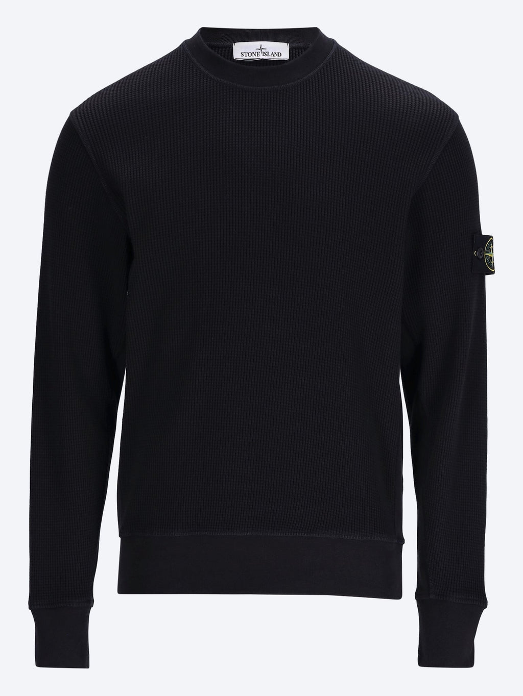 Organic Cotton Waffle Fleece Sweatshirt Stone island – Гарантія оригінальності – боковий вид