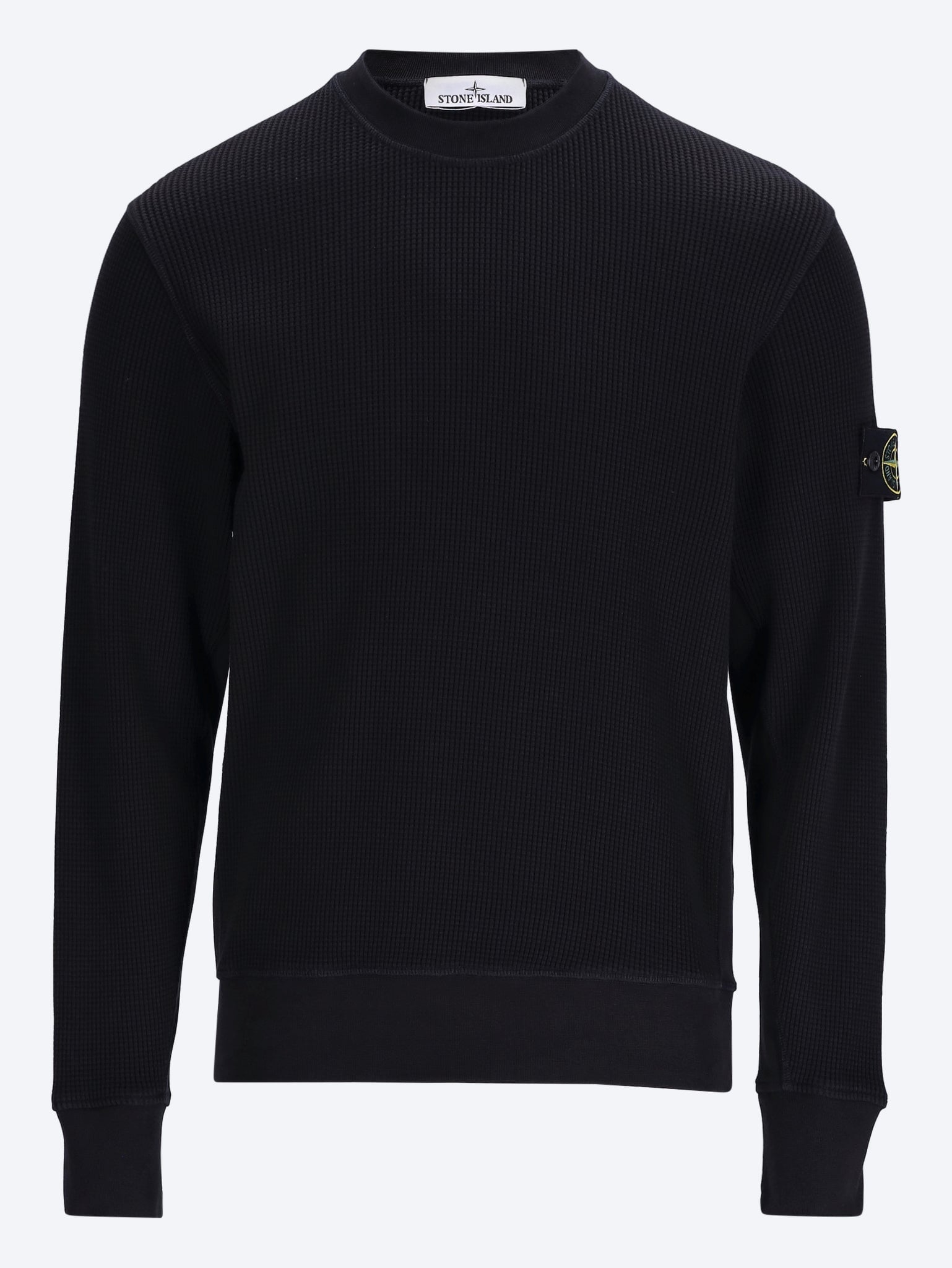 Organic Cotton Waffle Fleece Sweatshirt Stone island – Гарантія оригінальності – боковий вид