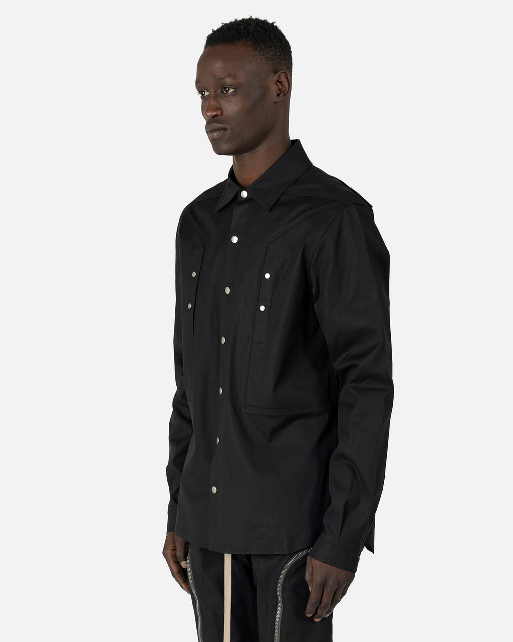 Оригінальна Outershirt In Black Rick owens – вид ззаду