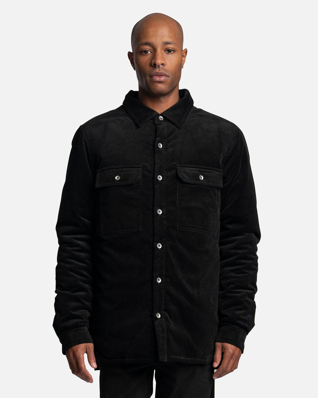 Оригінальна Outershirt In Black Rick owens – боковий вид