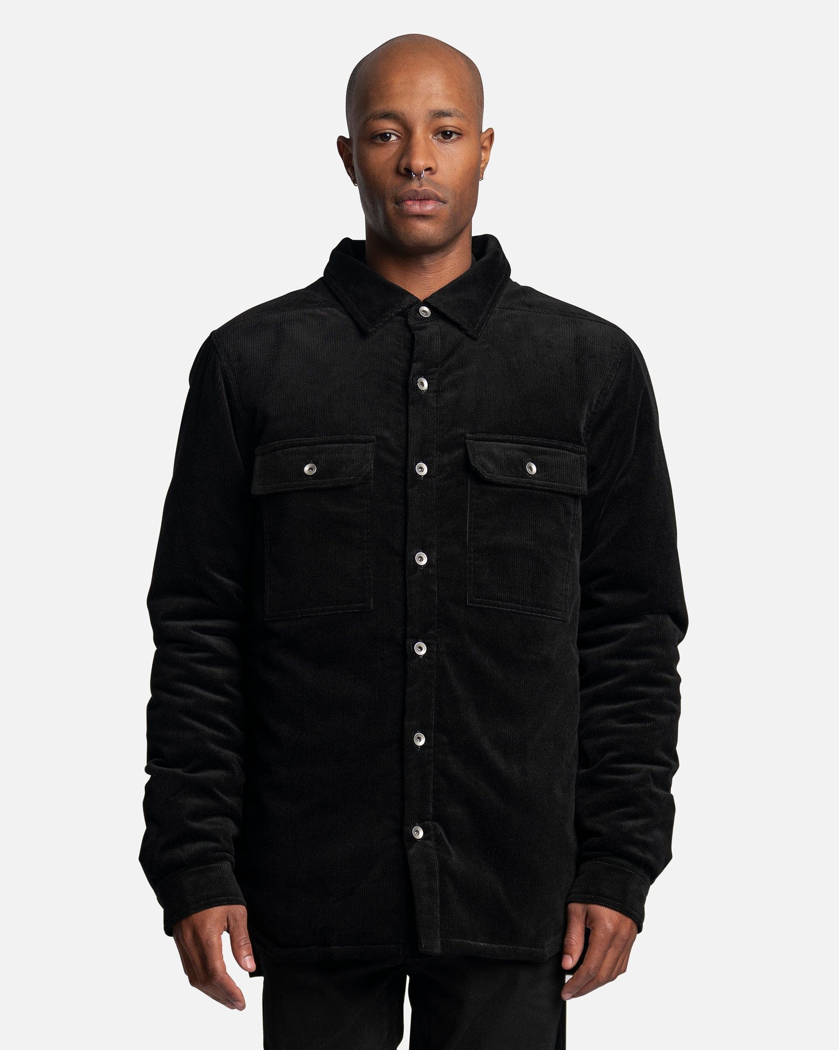 Оригінальна Outershirt In Black Rick owens – боковий вид